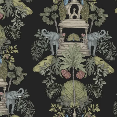 Een majestueuze jungle met olifanten