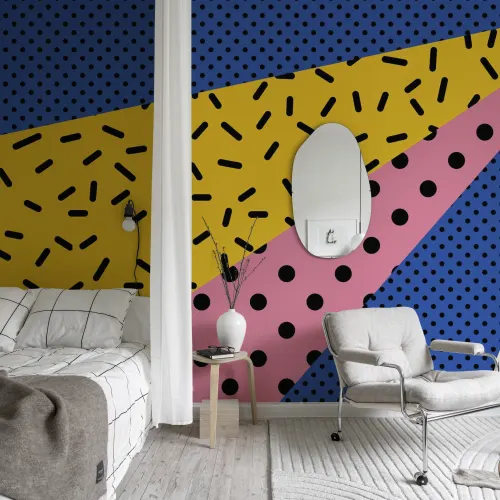 Nostalgic Pop Art with Polka Dots