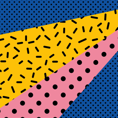 Nostalgic Pop Art with Polka Dots