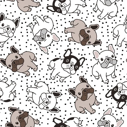 A Playful Canine Parade