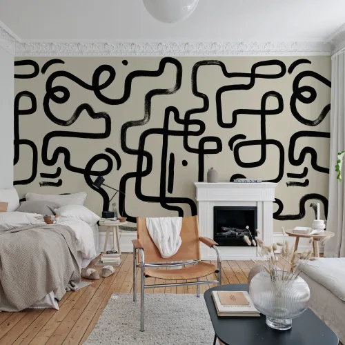 Lignes douces sur une toile