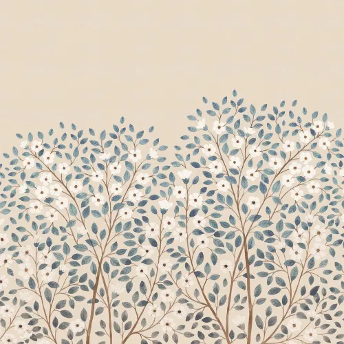 Fleurs bleues sereines