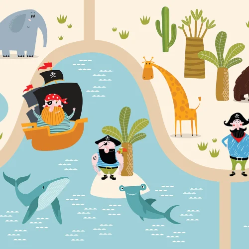 Avventura con i pirati e gli animali tropicali