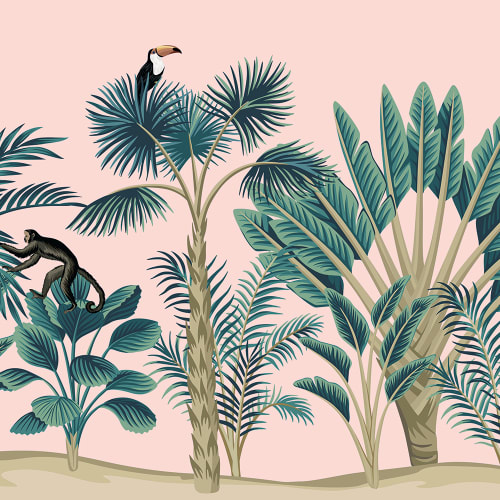 Vintage Tropisch Botanisch