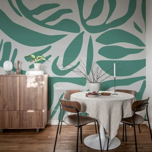 Sereen Aqua Bloemen