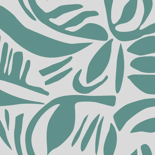 Sereen Aqua Bloemen