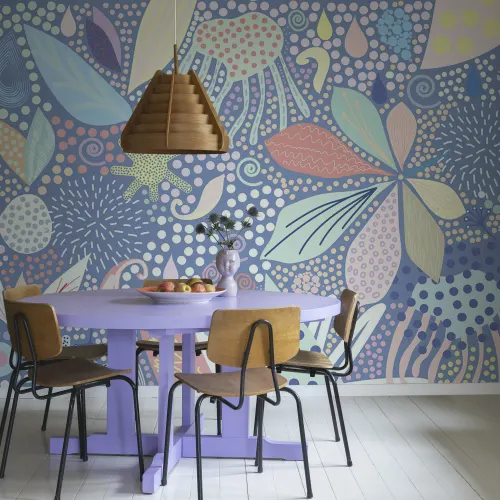 Botanical Mosaic Blue