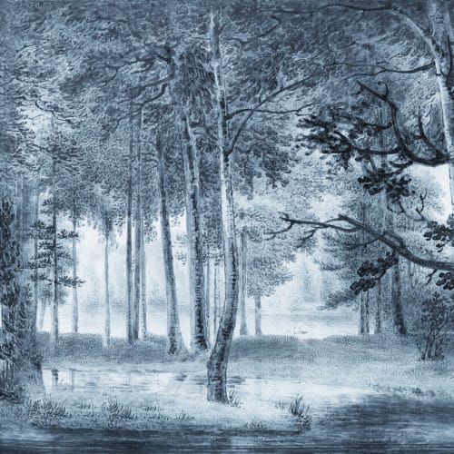Vintage blå skov