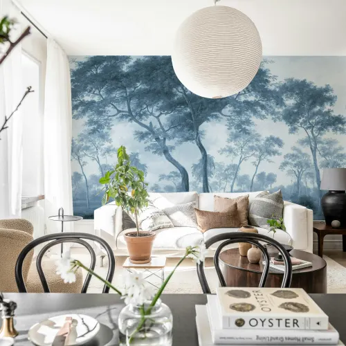 Vintage Blue Forest