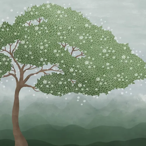 Brezza dell'albero verde