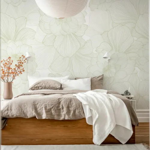 Eleganti fiori beige
