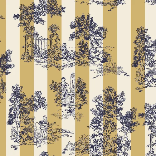 Mustard Toile Chic