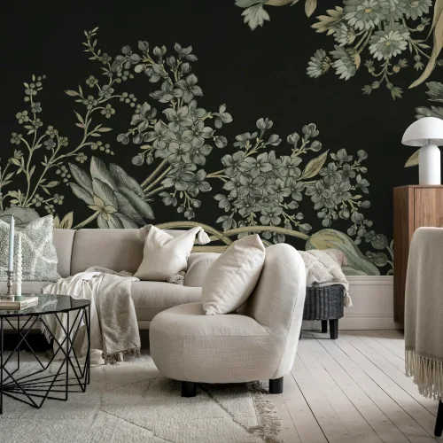 Dramatic Black Florals