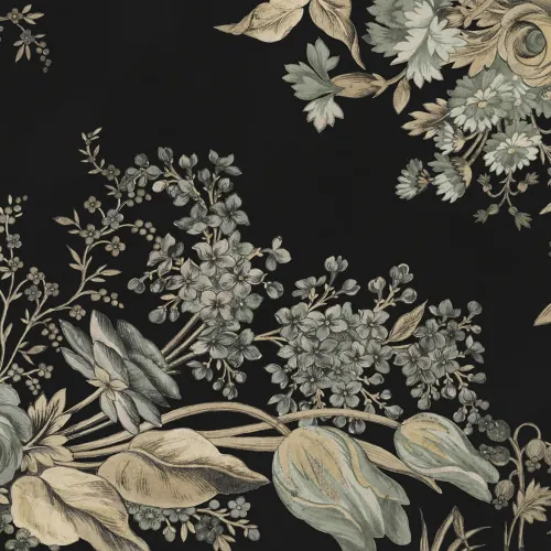 Dramatic Black Florals