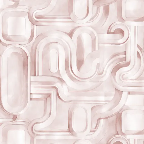 Verdwaal in Roze Abstracte Paden