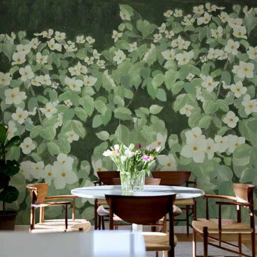 Nature's Canvas: White Parkflowers