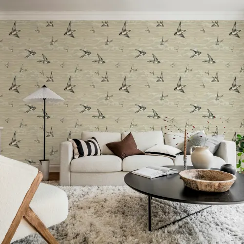 Serene Beige Swallows