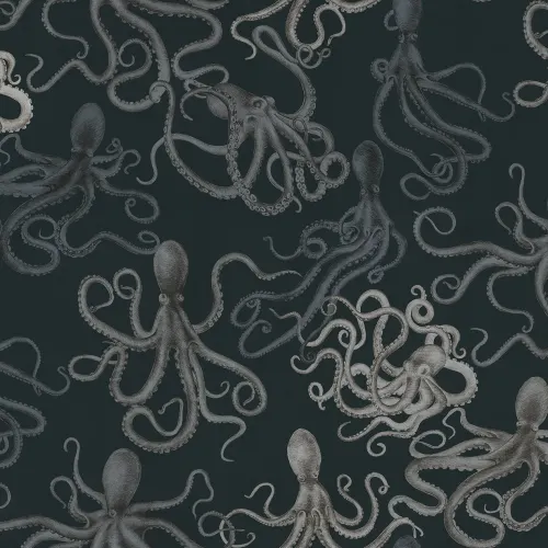 Plongez dans les profondeurs avec l'élégance sombre de Dark Octopus. Claim Your Space avec Rebel Walls pour donner vie à votre intérieur.