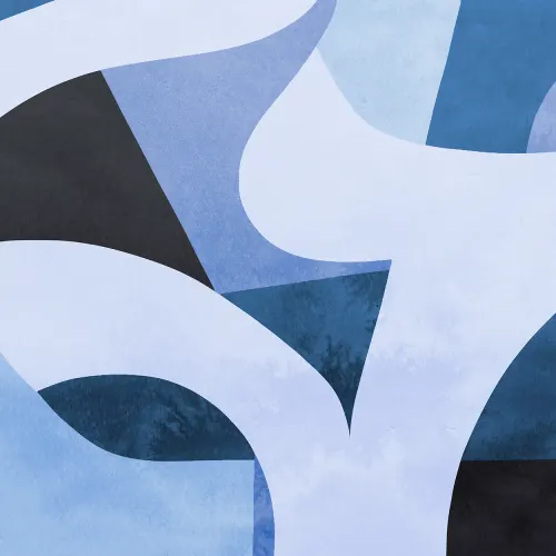 Bold Blue Abstraction