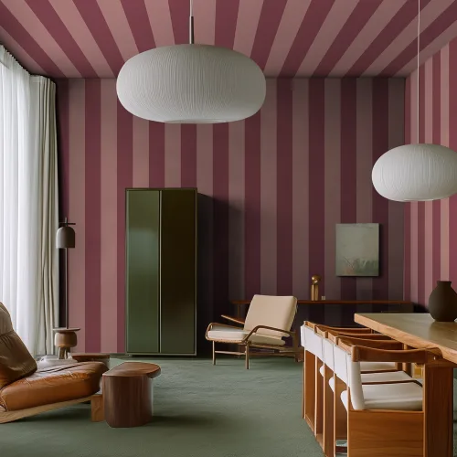 Striking Burgundy Stripes