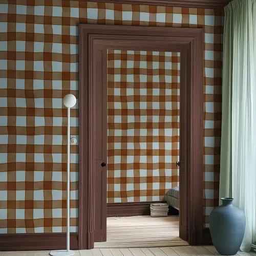 Charming Brown Gingham Delight