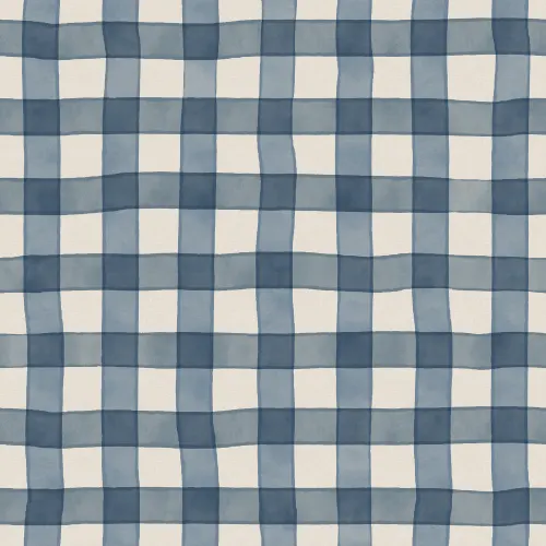 Stylish Serenity: Blue Gingham Charm