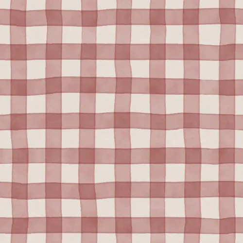 Classic Gingham Charm in Bold Red