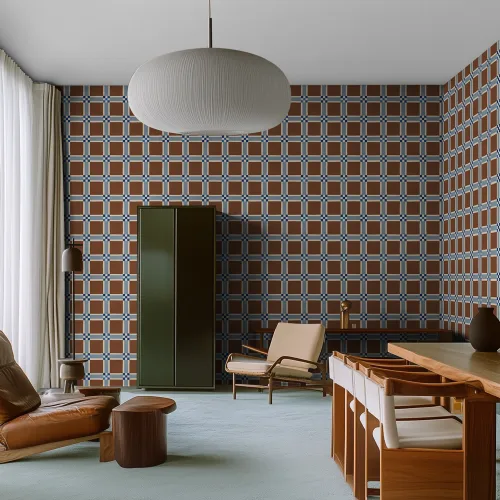 Geometric Charm in Earthy Tones