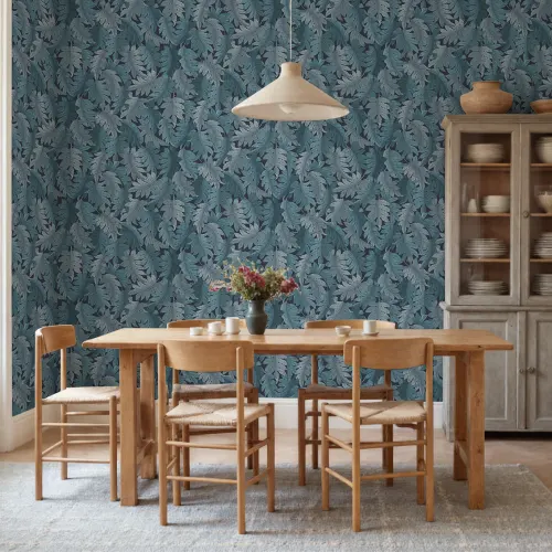Blomstrende blå bregner