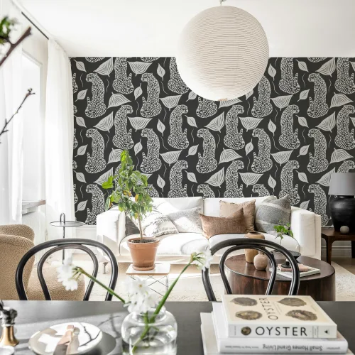 Embrace the Wild: Whimsy Leopard in Black