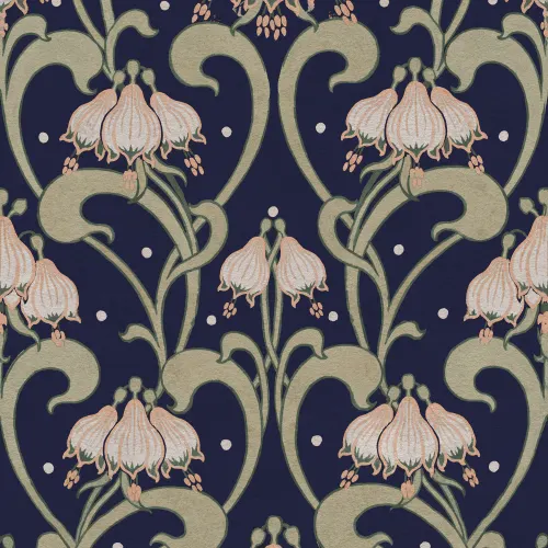Omfavn Elegance med Art Nouveau Blomster