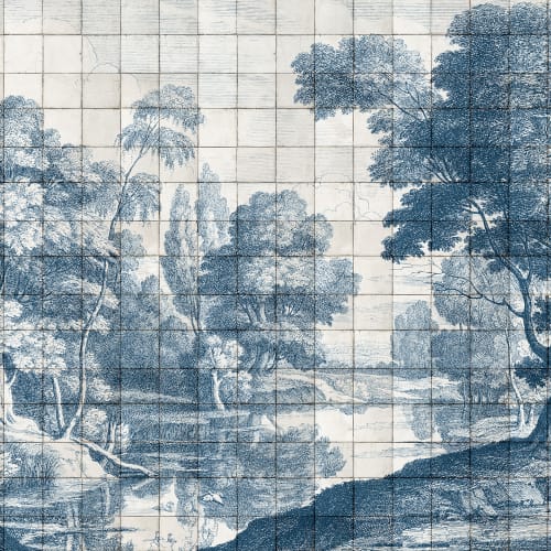 Timeless Porcelain Landscape in Blue