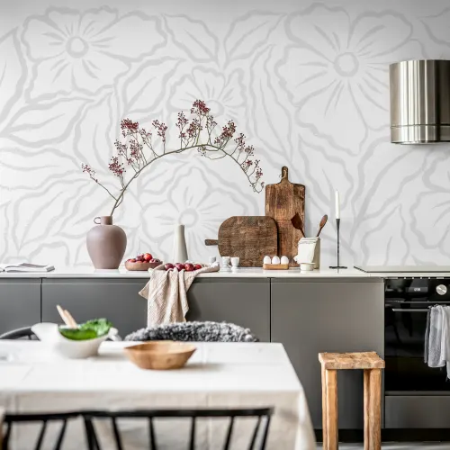 Eleganza floreale in inchiostro minimalista