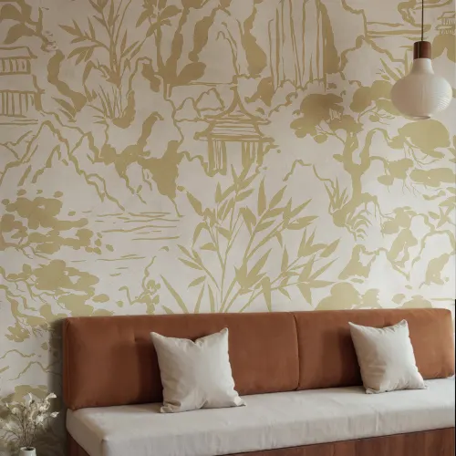 Ink Serenity - Udfold din kreativitet med vores smukke muraltapet design, der bringer en følelse af ro og balance til dine vægge. Vores Rebel Walls kollektion tilbyder en unik mulighed for at transformere dit hjem til et inspirerende rum. Claim Your Space og lad dit miljø reflektere din personlighed med vores sofistikerede designs.