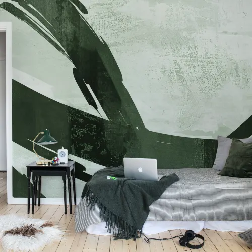 Striking Green Artzy Stripes