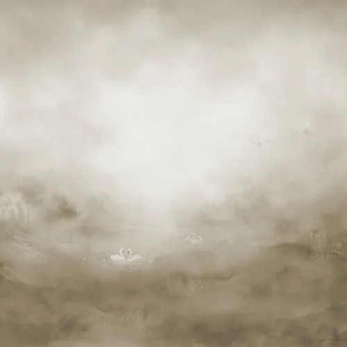 Abraza la serenidad con Swans in the Mist