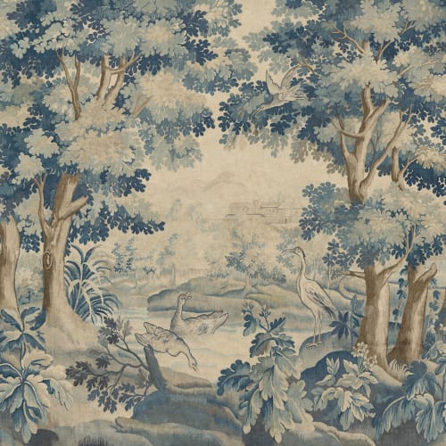 Verdure Tapestry, Blue - Wall Mural - Rebel Walls