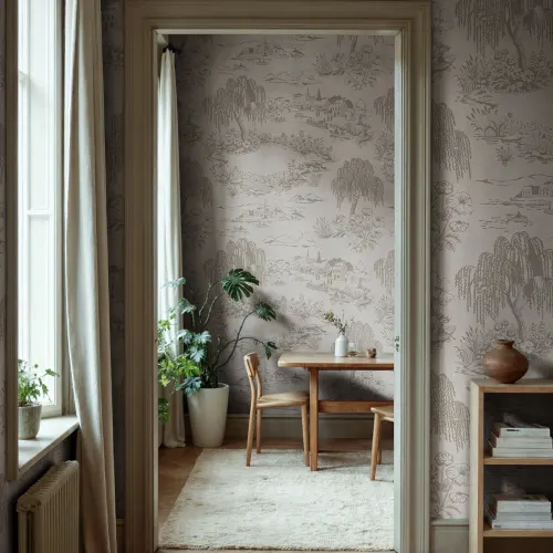 Charming Little Village Toile