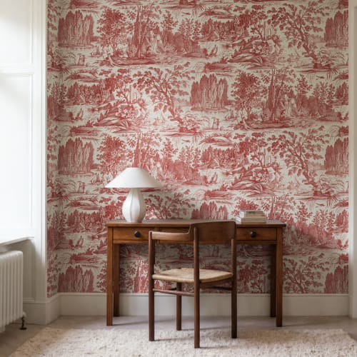 Invite History with Verdant Toile in Red