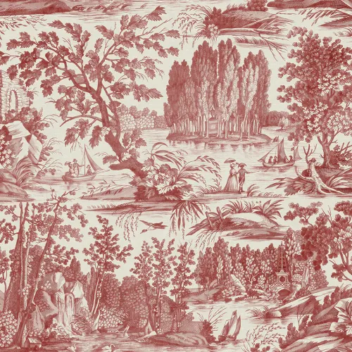 Invite History with Verdant Toile in Red