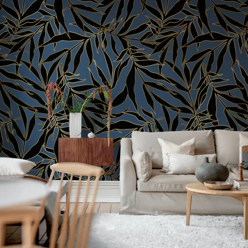 Adoptez la Nature avec des Feuilles Bleues Audacieuses