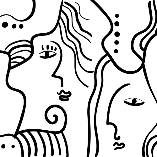 Caras Expresivas en Grafito