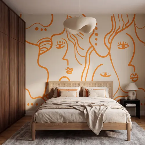 Expressive Faces en Naranja Vivo
