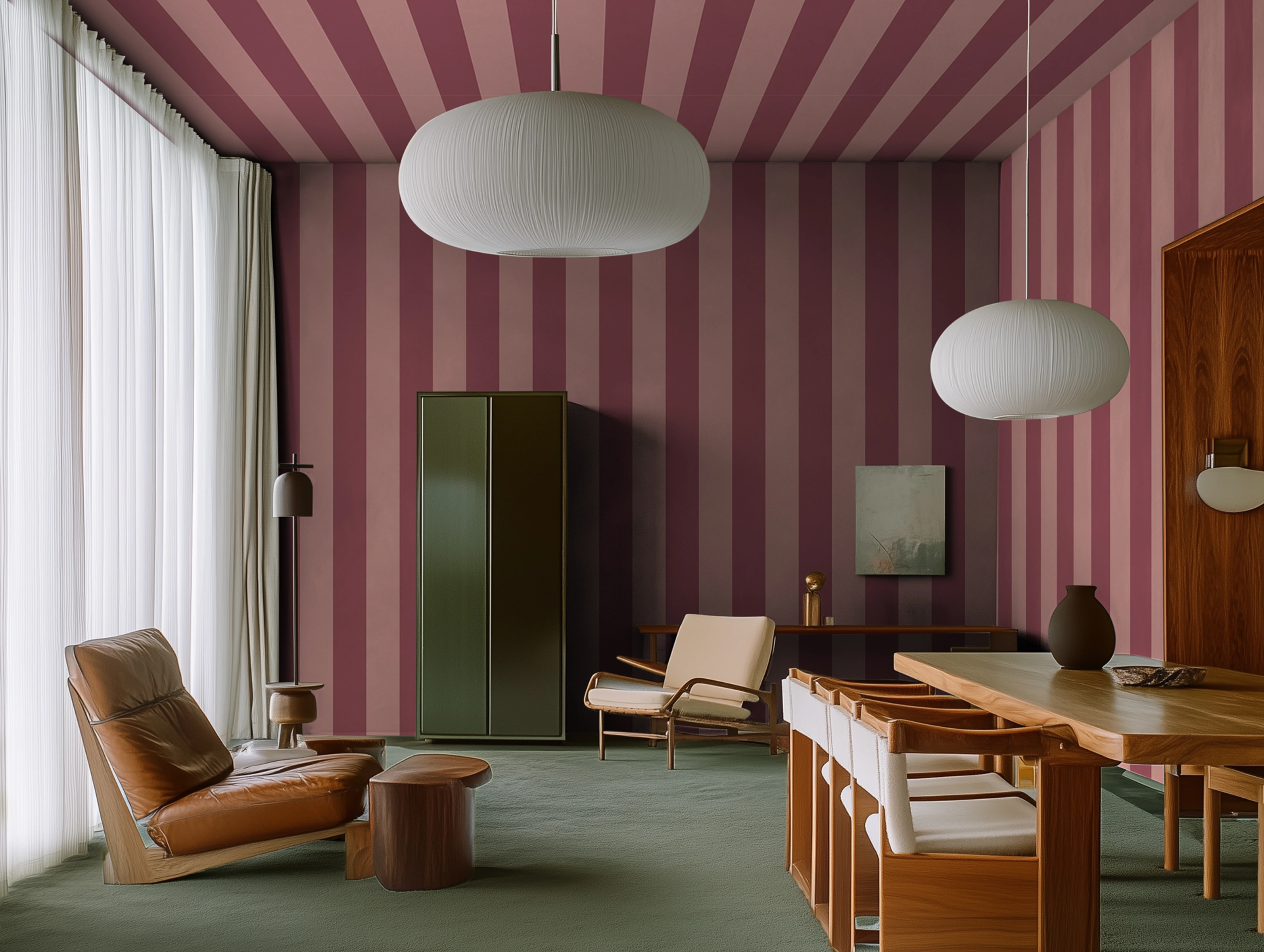 Bold Stripes, Burgundy